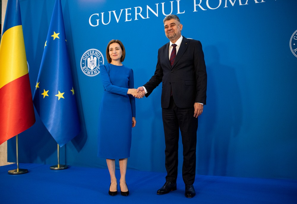 Maia Sandu și Premierul român, Marcel Ciolacu, discuții despre cooperarea în sectorul energetic și dezvoltarea infrastructurii transfrontaliere